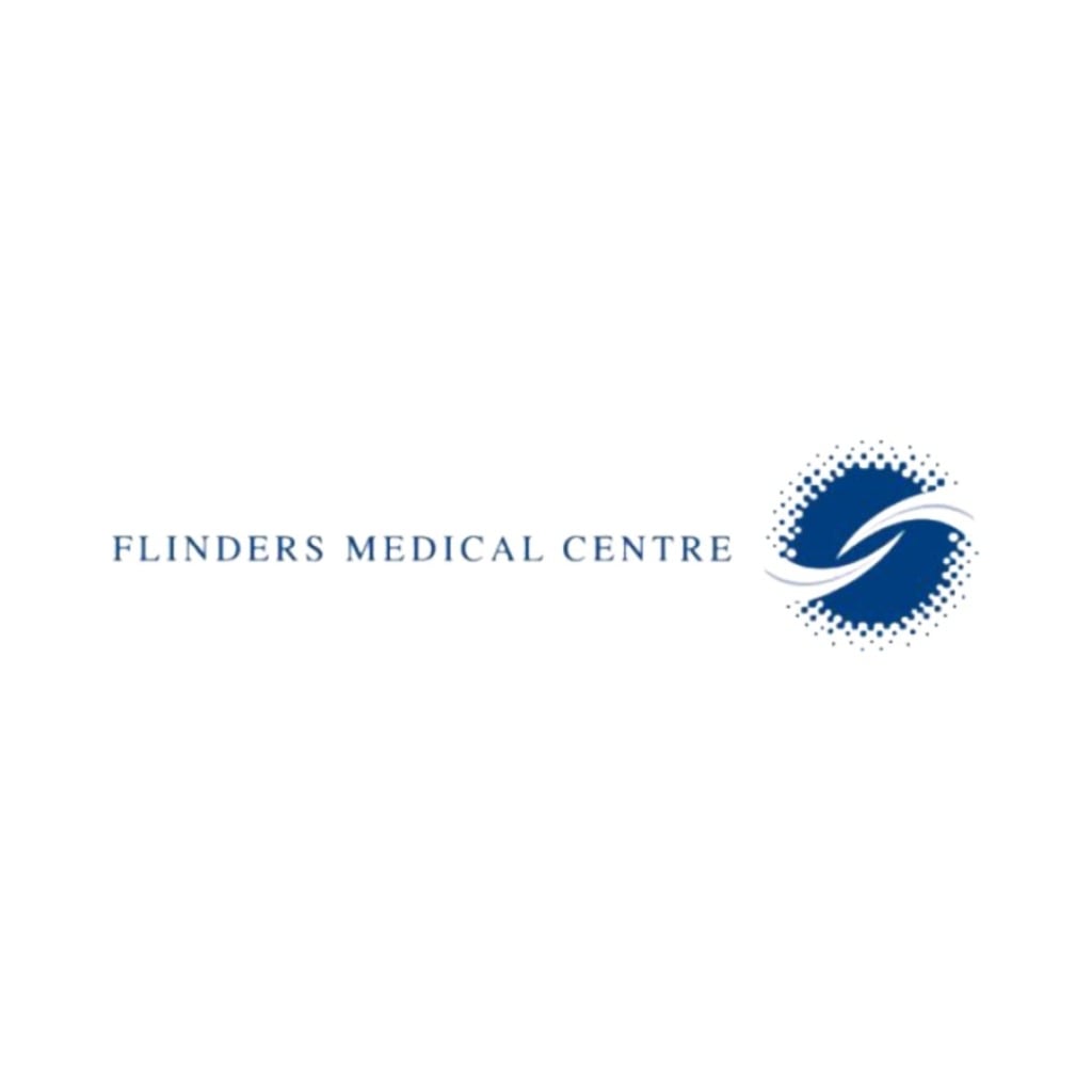 Flinders Medical Centre logo, associated with the early-onset bowel cancer centre of research excellence.