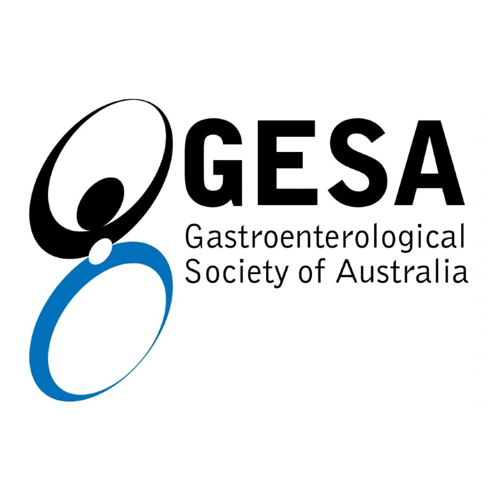 Logo of the Gastroenterological Society of Australia (GESA), representing the early-onset bowel cancer centre of research excellence.