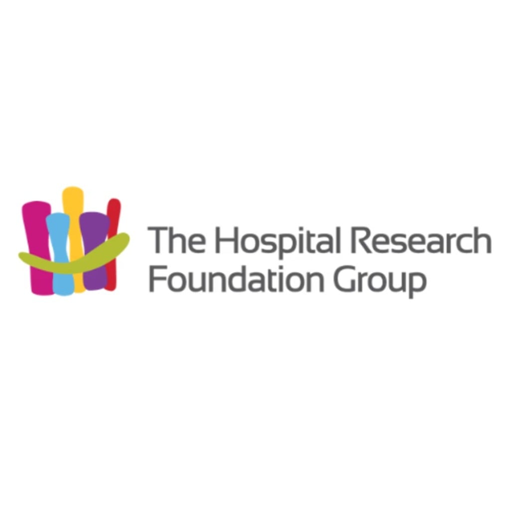 Logo of The Hospital Research Foundation Group, related to early-onset bowel cancer centre of research excellence.