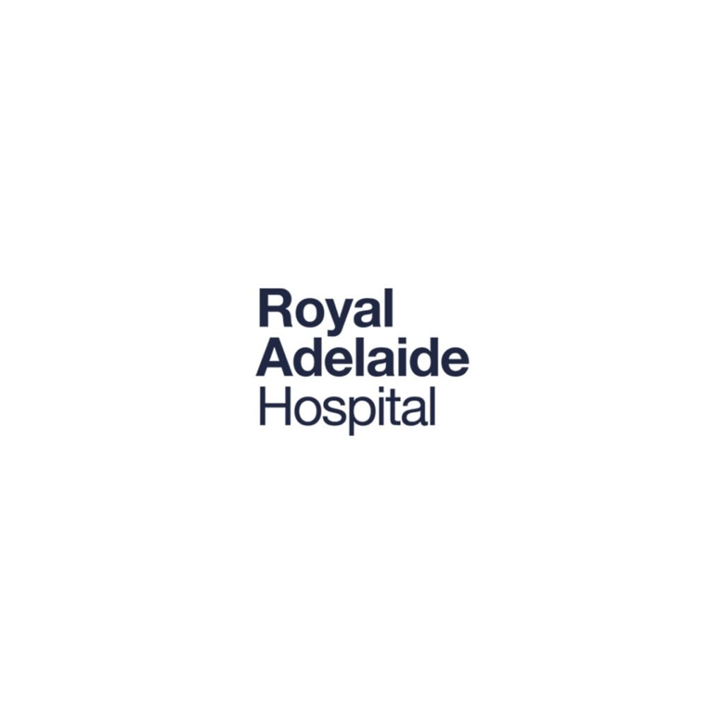 Logo of Royal Adelaide Hospital, associated with early-onset bowel cancer centre of research excellence.