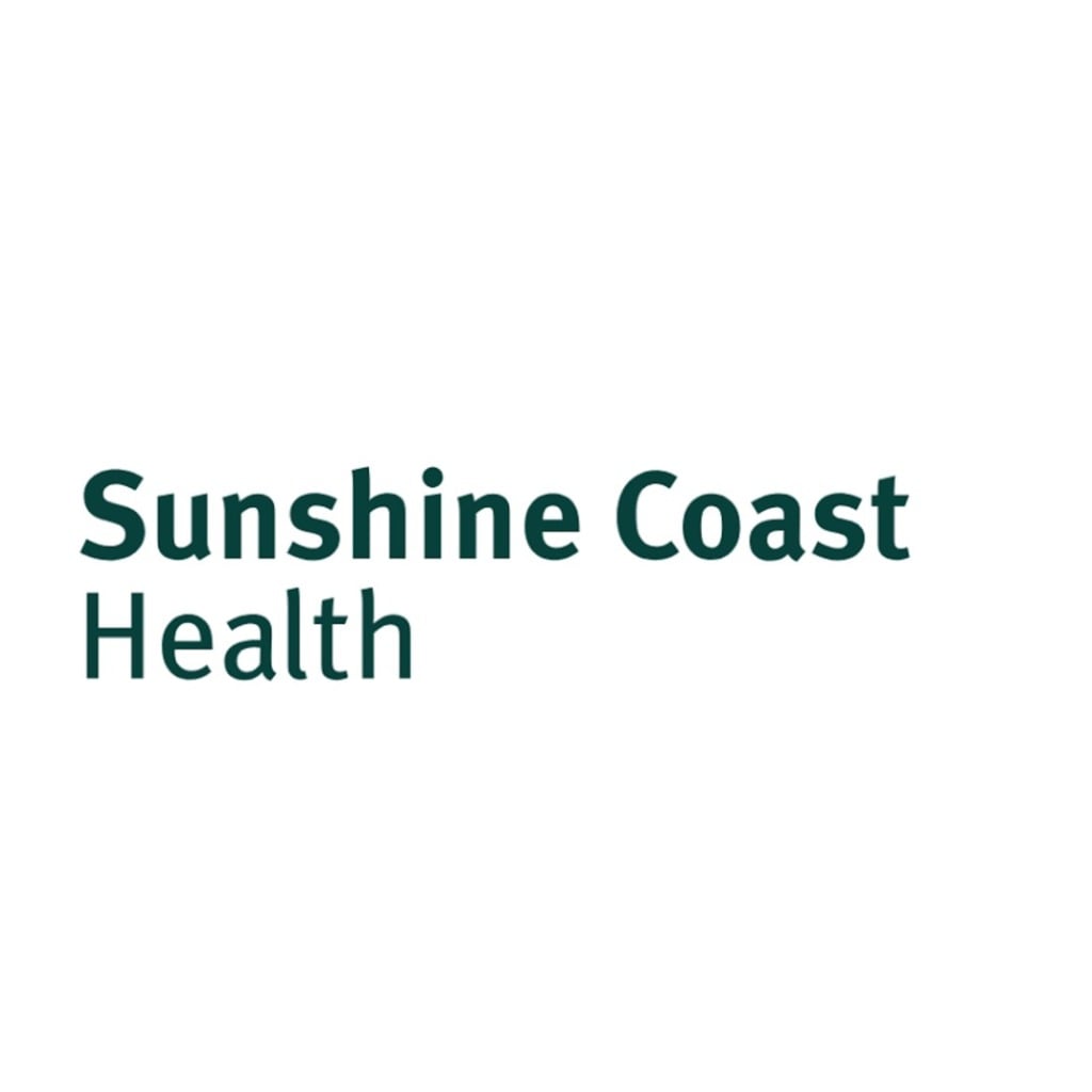 Sunshine Coast Health logo, associated with the early-onset bowel cancer centre of research excellence.