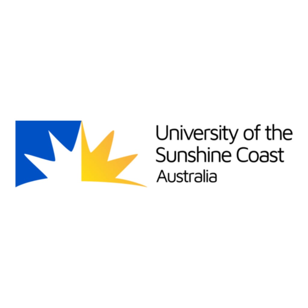 Logo of the University of the Sunshine Coast, Australia, related to early-onset bowel cancer centre of research excellence.